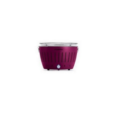 LotusGrill New 2019 Purple Barbecue (Mod. Mini Ø 25,8 cm) with USB Batteries and Power Cable