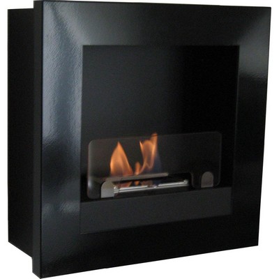 From wall to ceiling BIO-FIREPLACE - Asolo - Black