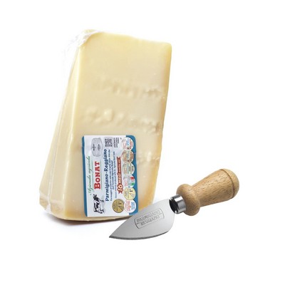 Parmigiano Reggiano DOP 16 Monate 1 kg – Edelstahlmesser