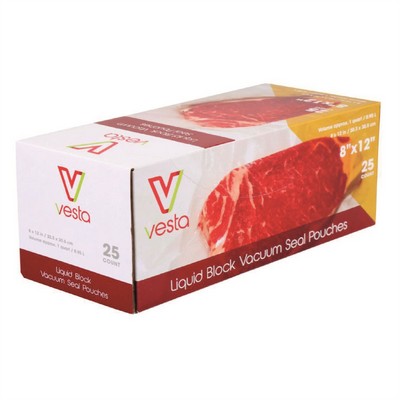 VESTA Pack of 25 vacuum bags for liquids 20 x 30 cm - BPA, lead and phthalate free