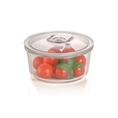 Transparent round container for vacuum packaging 1700 ml