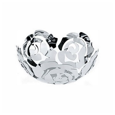 Alessi-LA ROSA Fruit bowl in 18/10 stainless steel
