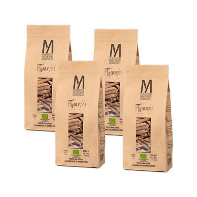 Mancini Pastificio Agricolo - Turanic Grains - Penne Lisce - 4 Packs of 500 g
