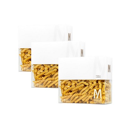 Mancini Pastificio Agricolo - Historical Packaging - Fusilli Lunghi - 3 Packs of 1 Kg