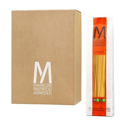 Mancini Pastificio Agricolo linha clássica - capellini - 12 embalagens de 500 g