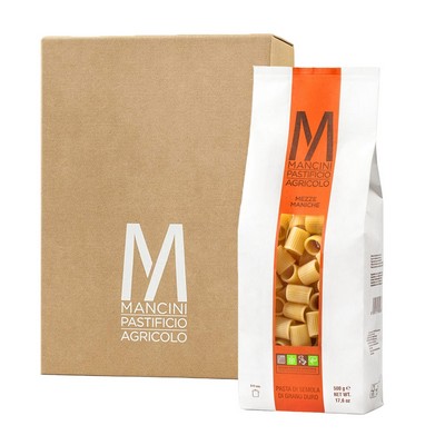 Mancini Pastificio Agricolo - Línea Clásica - Medias Mangas - 12 Paquetes de 500 g