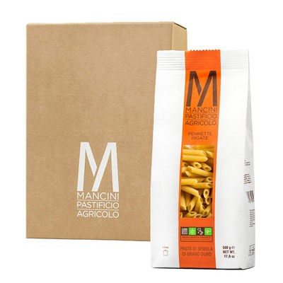 Mancini Pastificio Agricolo - Classic Line - Pennette - 12 Packungen à 500 g