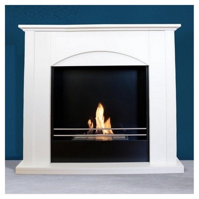 BIO-FIREPLACE from the floor - FIRENZE - White