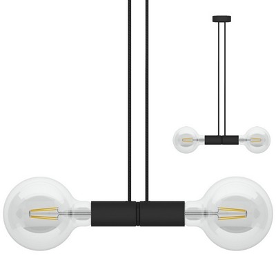 Filotto Filotto - Magnetic Double Pendant Lamp Holder - Black