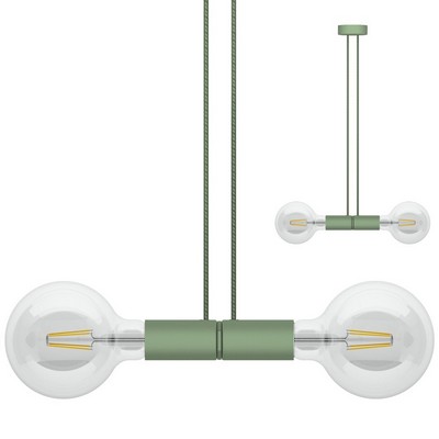 Filotto Filotto - Magnetic Double Pendant Lamp Holder - Green