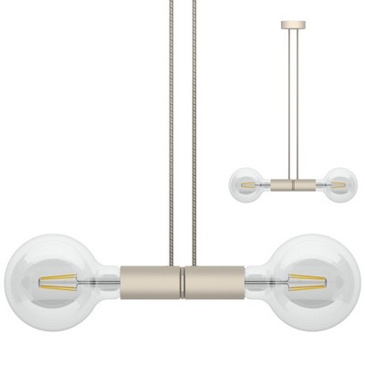 Filotto Filotto - Magnetic Double Pendant Lamp Holder - Cream