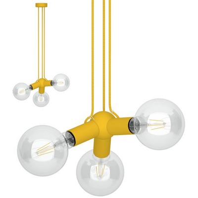 Filotto Filotto - Magnetic Triple Pendant Lamp Holder - Yellow