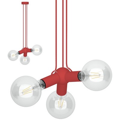 Filotto Filotto - Magnetic Triple Pendant Lamp Holder - Red