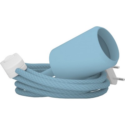 Filotto - Support de lampe autoportant en silicone - Spinelle bleu clair
