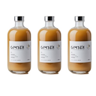 Gimber Gimber - Alkoholfreies Getränk von Ingwer, Zitrone und Kräutern - Pack 3 x 500 ml