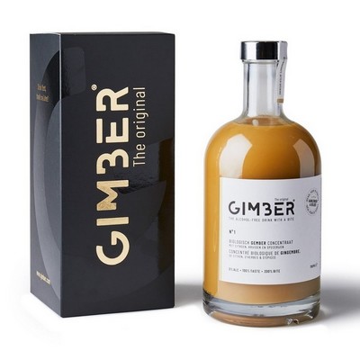 Gimber Gimber - Bevanda analcolica a base di Zenzero, Limone ed Erbe - Gift Wrap 700 ml