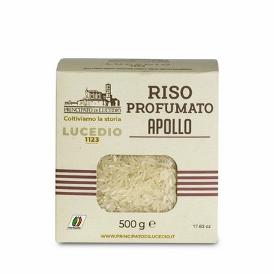 Principato di Lucedio Riz Apollon Parfumé - 500 g - Conditionné sous atmosphère protectrice et étui carton
