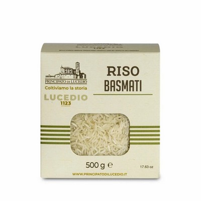 Principato di Lucedio Basmati Rice - 500 g - Packaged in Protective Atmosphere and Cardboard Case