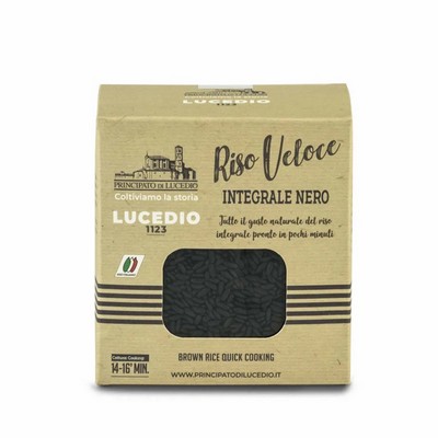 Principato di Lucedio Quick Parboiled Black Rice - 500 g - Packaged in a protective atmosphere in a cardboard box