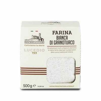 Principato di Lucedio White Flour for Polenta - 500 g - Packaged in a Protective Atmosphere and Cardboard Box