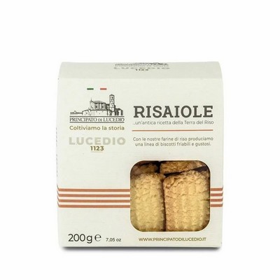 Principato di Lucedio Biscoitos Risaiole - 200 g - Saco de celofane com caixa de papelão