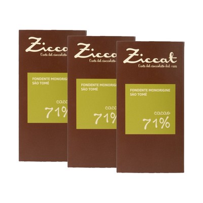 Ziccat - Barras de origen único - Sao Tomè 71% - 3 x 70 g