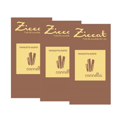 Ziccat - Barres Aromatisées - Cannelle - 3 x 100 g