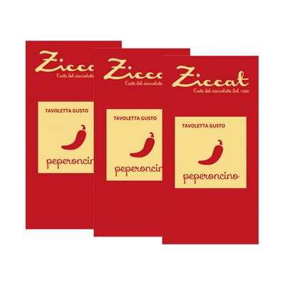 Ziccat - Tavolette Aromatizzate - Peperoncino - 3 x 100 g