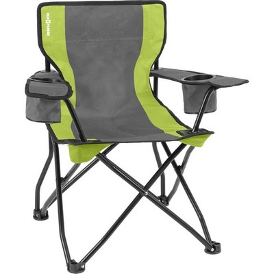 green and gray armchair equiframe chair - measurements: 85 x 60 x h46/91 cm