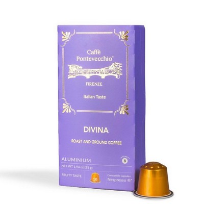 Capsules de café DIVINA - Goût Fruité - 10 Capsules compatibles Nespresso