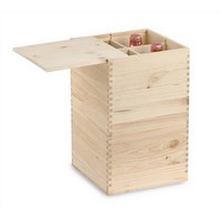 photo Dual-use wine cellar in solid pine wood for 8 bottles and modular module 2