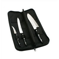 photo Chef Knife Set with Pouch - Curved Chef Knife, Utility Knife 15cm, COGU Knife 17cm - 1