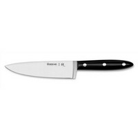 photo Kitchen Knife 15 cm - Stainless Steel Satin Finish - Dolphin Line - Black Handle 1