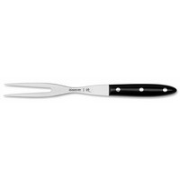 photo Fork 19 cm for Roasts and Meats - Stainless Steel Satin Finish - Dolphin Line - Black Handle 1