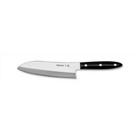photo Japanisches Cogu-Messer 15 cm – Edelstahl satiniert – Dolphin-Linie – schwarzer Griff 1