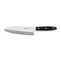 photo Japanisches Cogu-Messer 17 cm – Edelstahl satiniert – Dolphin-Linie – schwarzer Griff 1