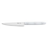 photo Paring Knife 11 cm - Stainless Steel Satin Finish - Dolphin Line - White Handle 1