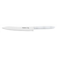 photo Utility Knife 15 cm - Stainless Steel Satin Finish - Dolphin Line - White Handle 1