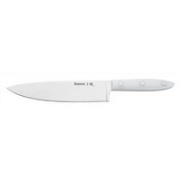 photo Couteau de Cuisine 20 cm - Acier Inox Satiné - Ligne Dauphin - Manche Blanc 1