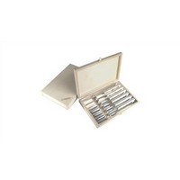 photo Birch box set with 6 STAINLESS STEEL Steak Knives - Dolphin Line - White 1