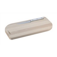 photo Handcrafted Beech Chopping Board with White Paring Knife 1