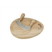photo Round Pesto Chopping Board with Crescent Moon 14 cm with Wooden Handles 1