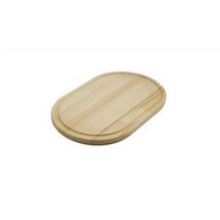 photo Oval chopping board in beech with artisan workmanship - 45 x 28 cm 1