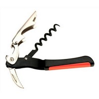 photo Gulliver Corkscrew in Painted Steel with 2 Levers - Black and Orange 1