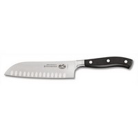 photo Forged and slotted Santoku knife 1