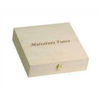 photo Caja de vino de pino macizo para 3 botellas - Ideal para envolver regalos 2