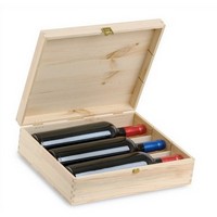 photo Solid pine wine box for 3 bottles - Ideal for gift wrapping 1