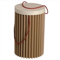 photo Dorica 3 Bottles - Corrugated cardboard with wooden leaf lid holds 3 bottles 1