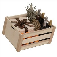 photo Natur Caja Grande - Caja de madera natural para embalaje de regalo 1