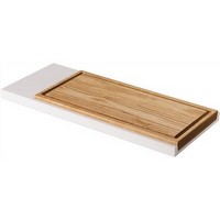 photo DUE CIGNI - 7x2 Line - Small roast chopping board in Ash wood with chopping board holder 1